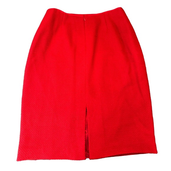 Talbots Textured Pencil Skirt Size 14 Red - Picture 2 of 4